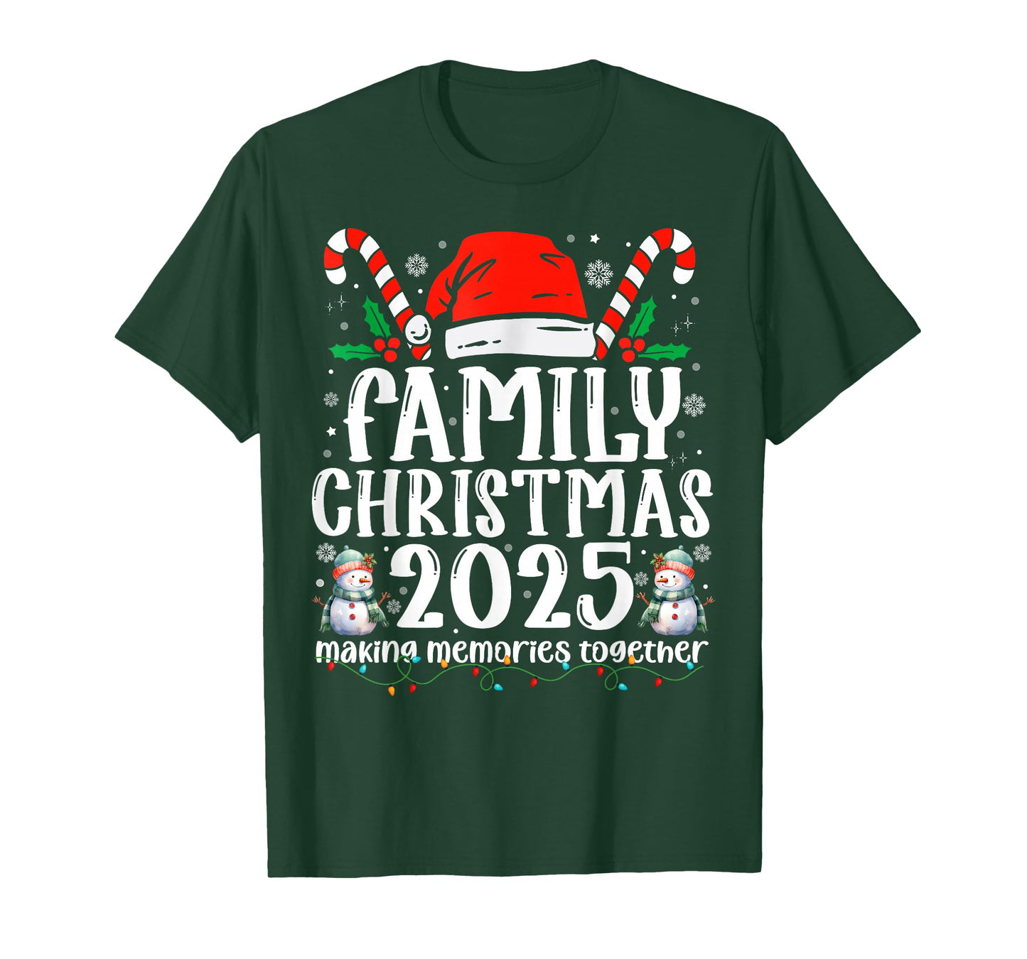 Family Christmas 2025 Santa Hat Squad Matching Group Xmas T-Shirt