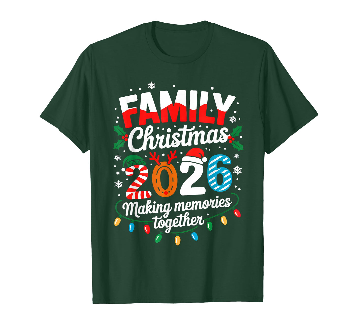 Family Christmas 2026 Matching Family Xmas Squad Santa 2026 T-Shirt