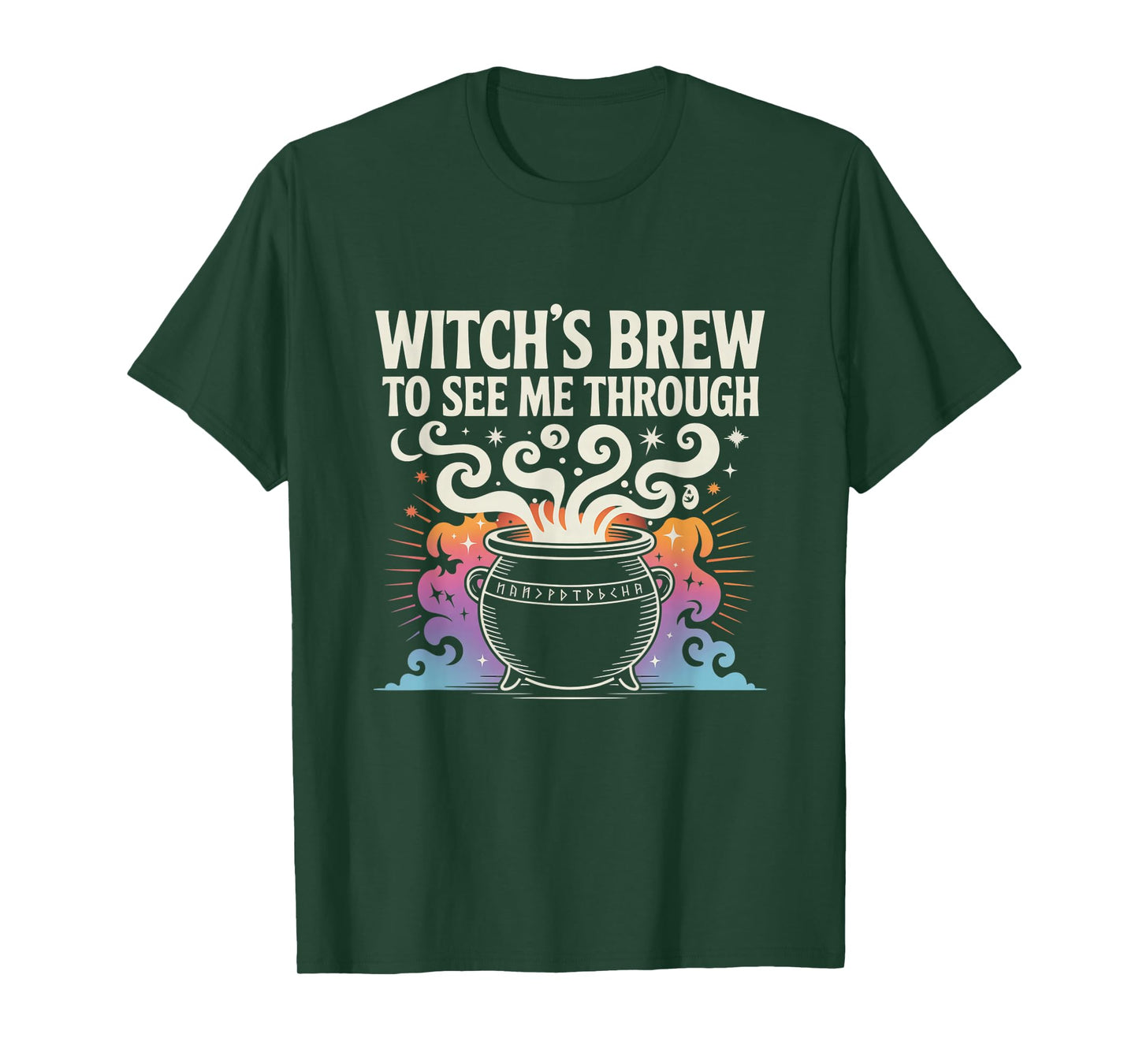 Vintage The Witches Brew Coffee Lovers Shirt On Halloween T-Shirt