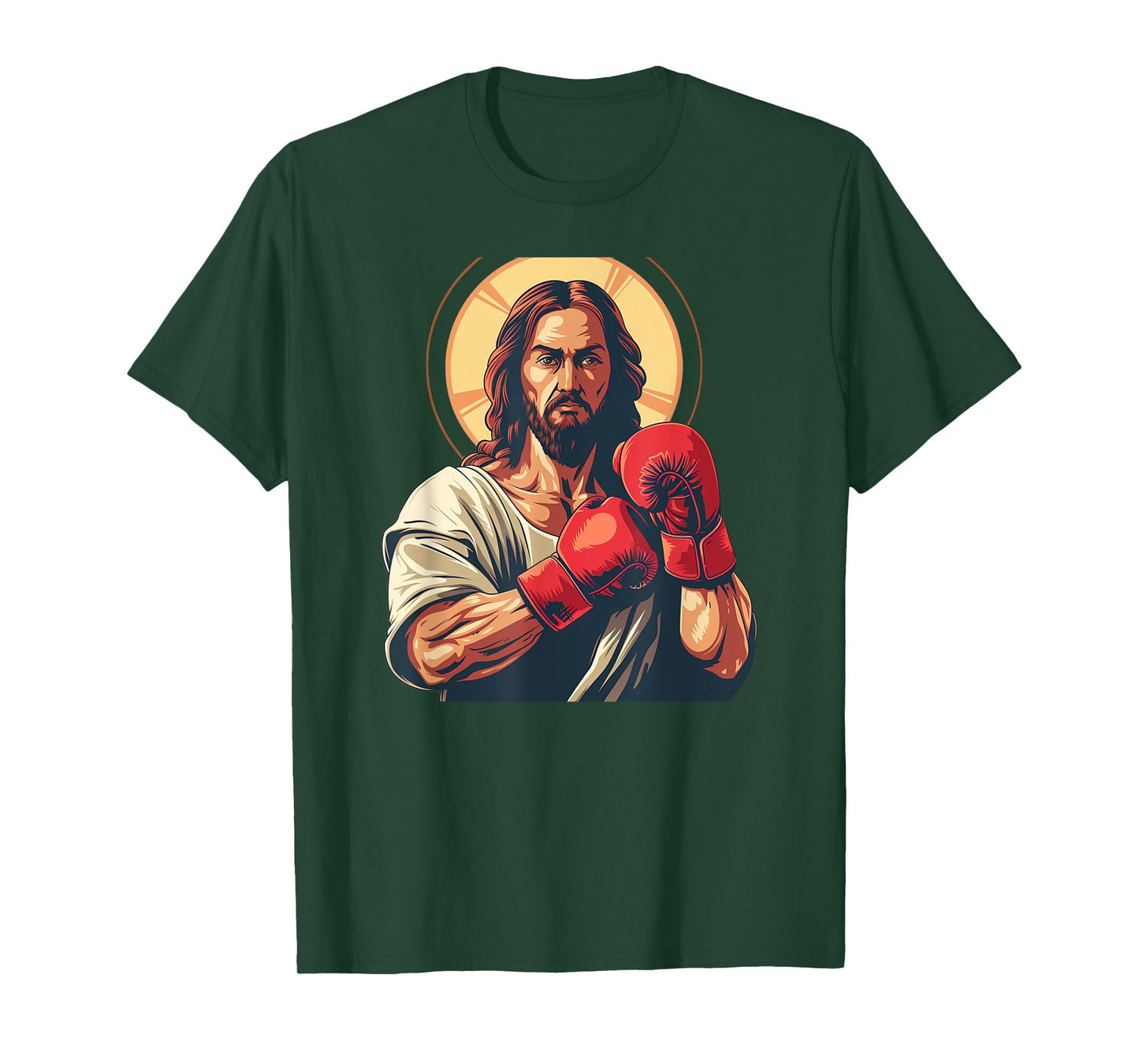 Pretty Jesus with boxing Gloves for Religious and Sports Fan T-Shirt