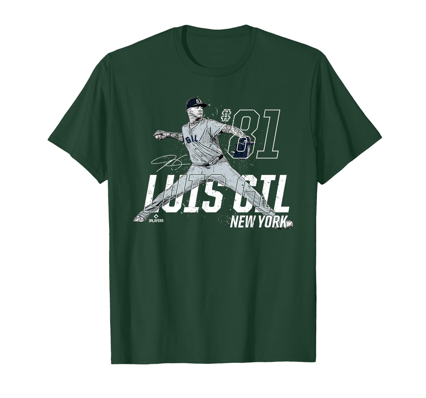 Dynamic Pose Luis Gil New York Baseball MLBPA T-Shirt