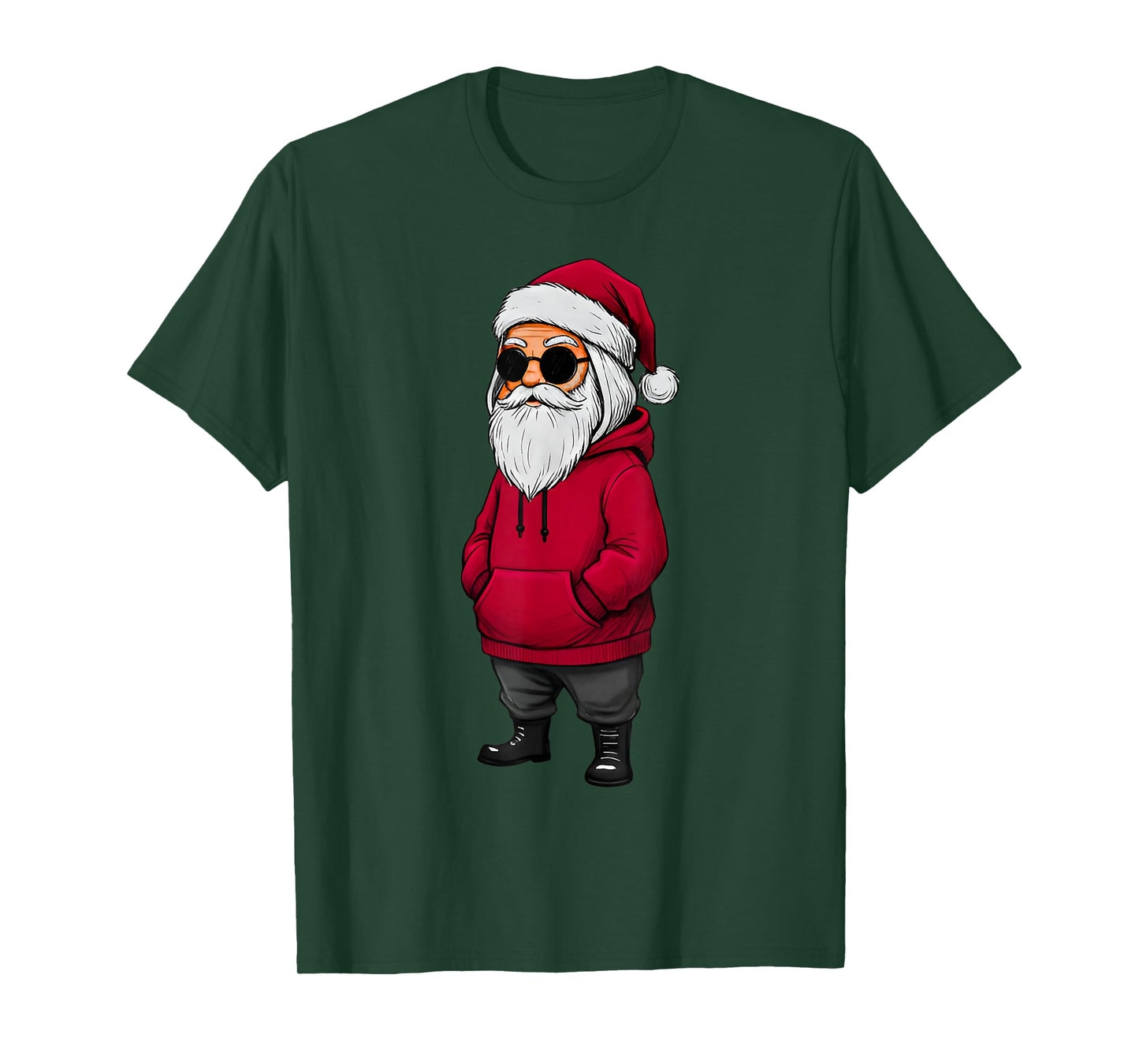 Santa Face with Sunglasses Christmas for Boys Men Kids T-Shirt