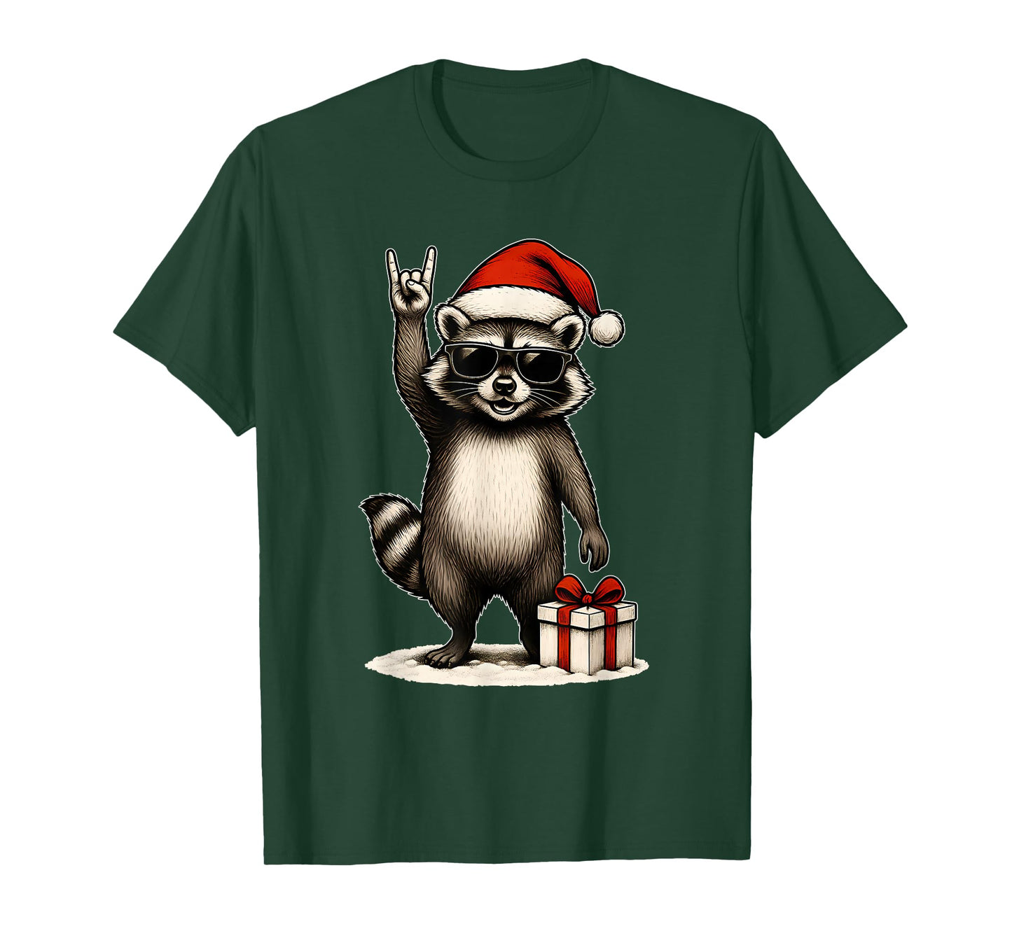 Christmas Funny Raccoon T-Shirt