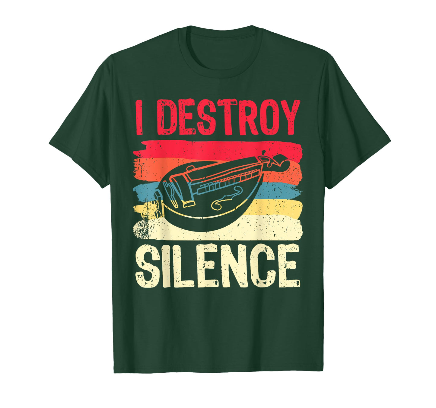 Funny Hurdy gurdy Shirt I Destroy Silence Musician Player T-Shirt