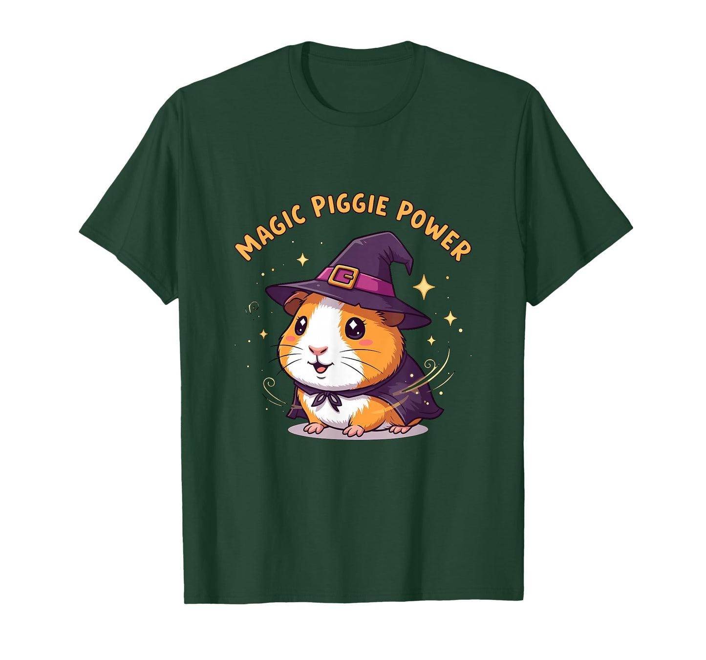 Funny Magic Piggie Power Guinea Pig Witch Halloween T-Shirt