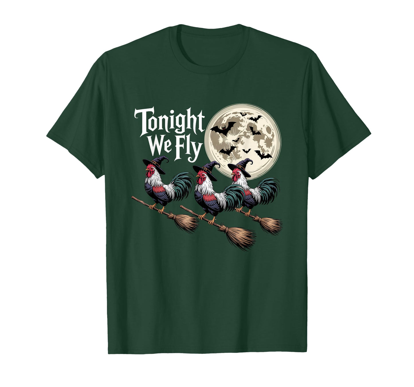 Tonight We Fly Funny Chicken Halloween Costume Spooky Season T-Shirt