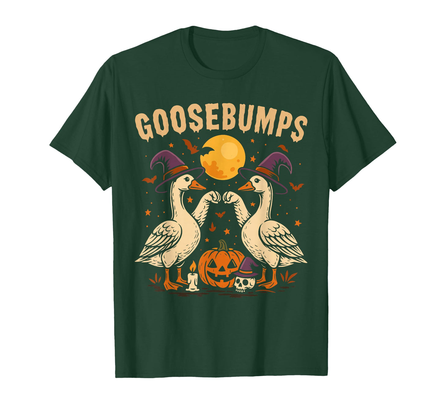 Cute Spooky Goose Shirt, Funny Halloween Goose Bumps T-Shirt