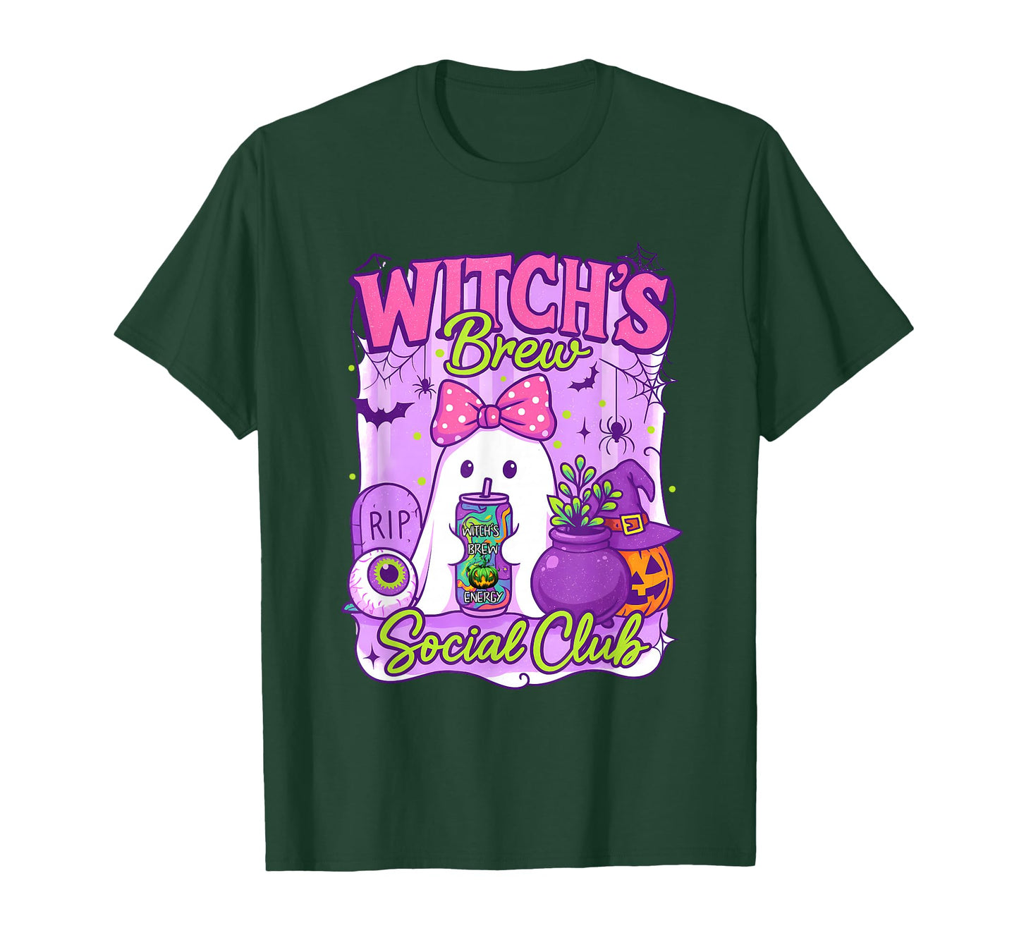 Cute Soda Can Energy Drink, Witch's Brew Social Club T-Shirt