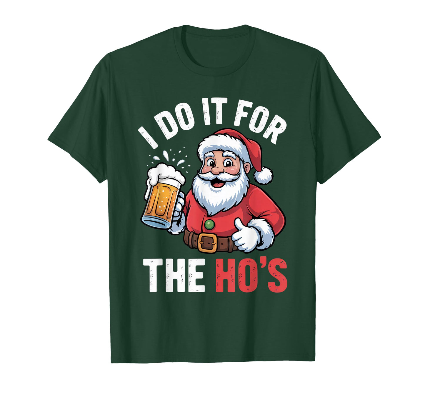 Funny Santa Beer Christmas Drinking Outfit T-Shirt