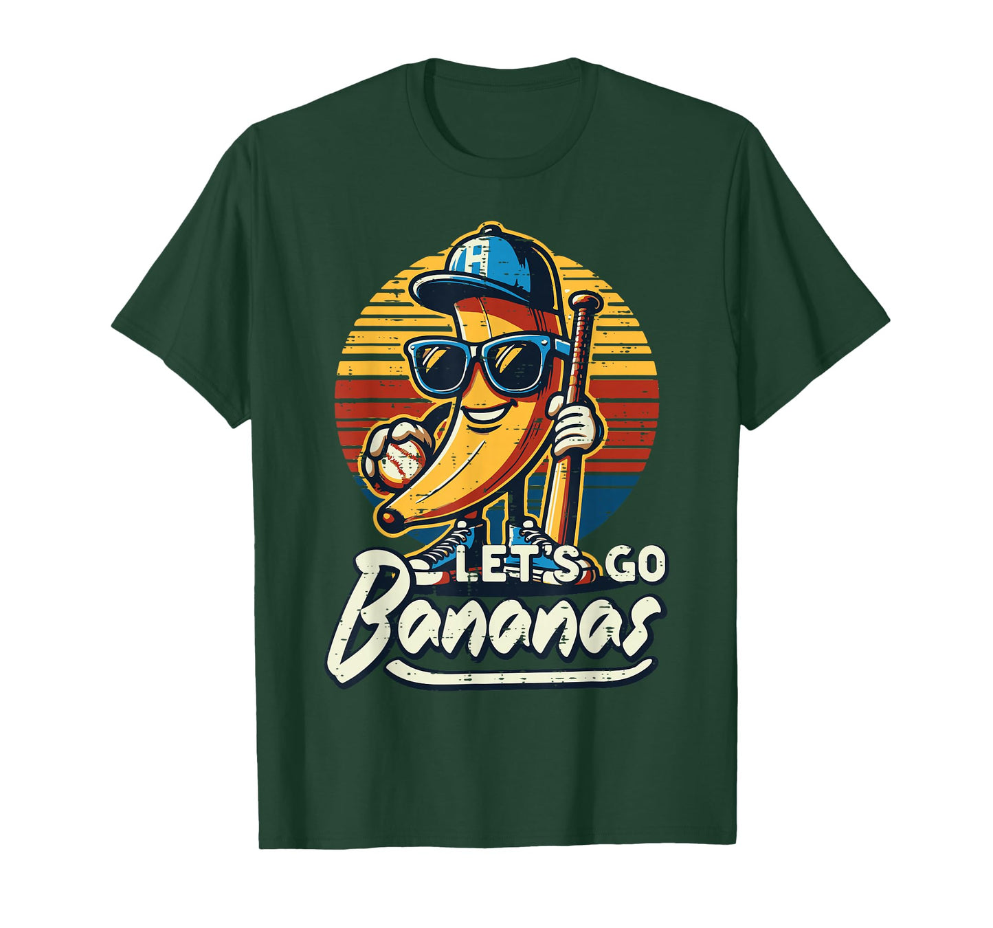 Lets Go Banana Retro Fruit Men Boys Kids T-Shirt