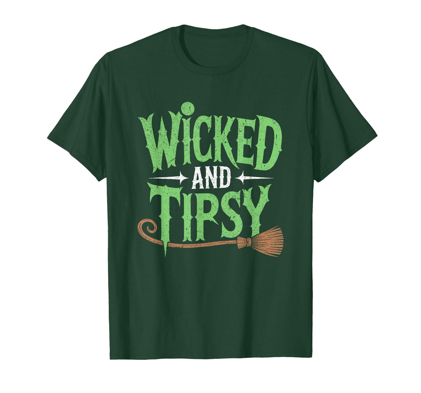 Wicked and Tipsy Halloween Witch Drinking Party T-Shirt