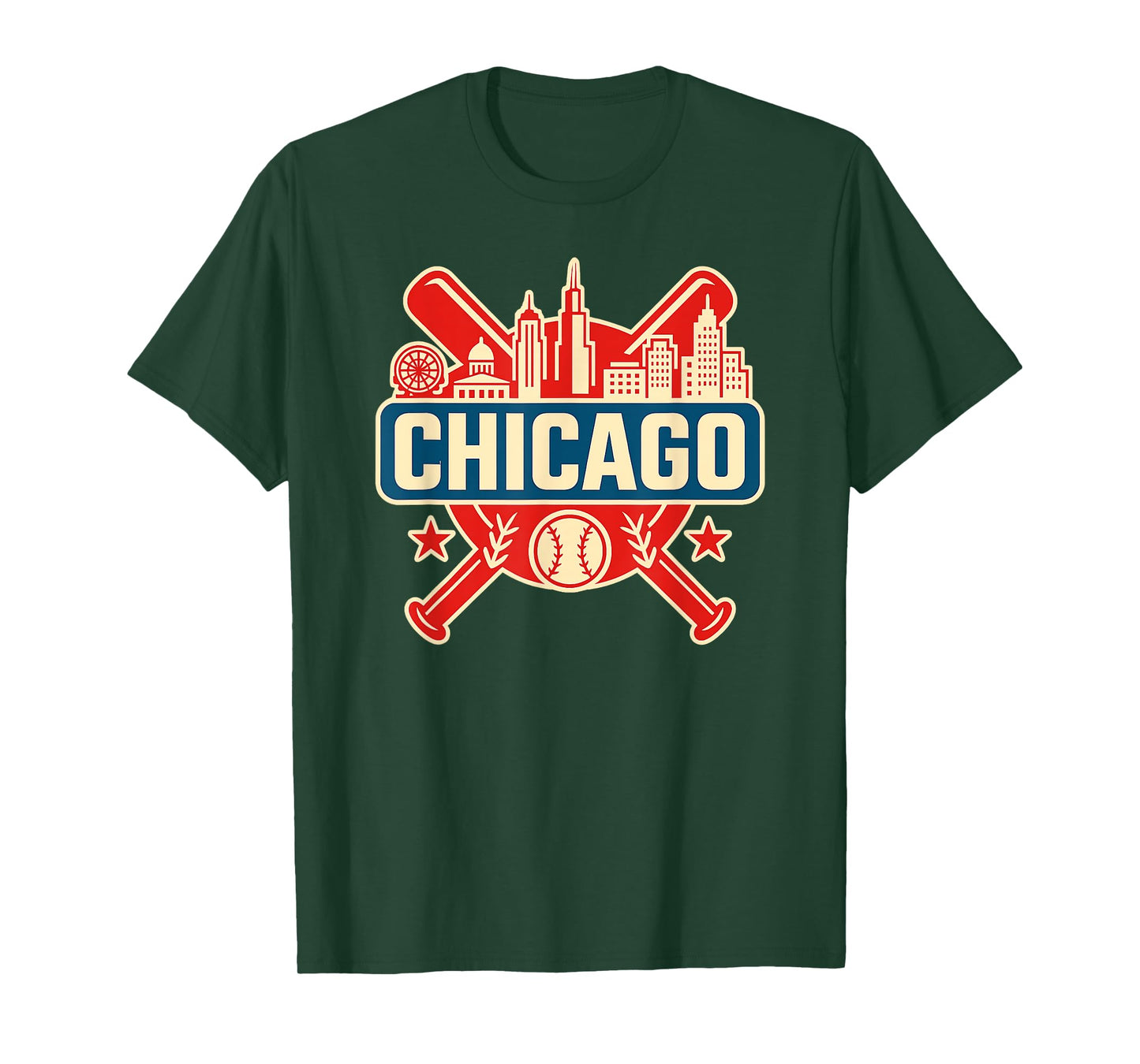 Chicago Vintage Style Baseball tee, Chicago Baseball T-Shirt
