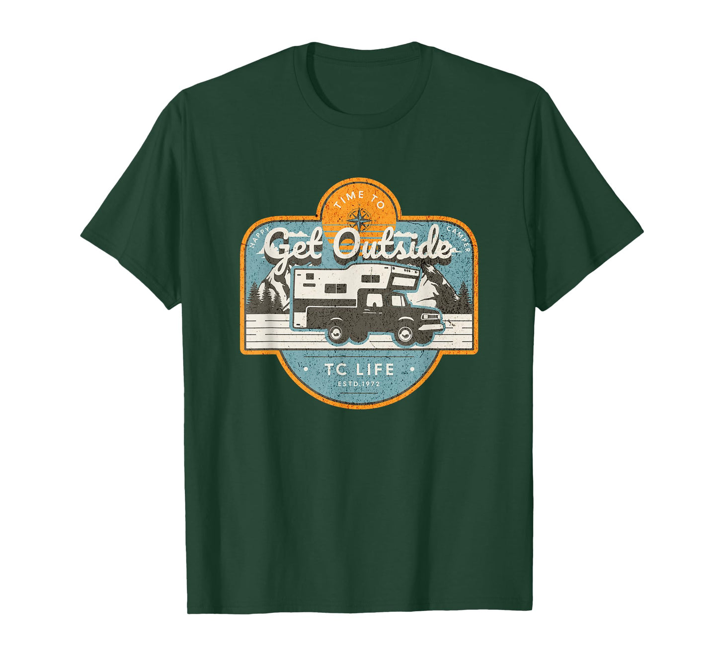 Mountain Adventure Truck Bed Camper for Forest Off-Road Fun T-Shirt