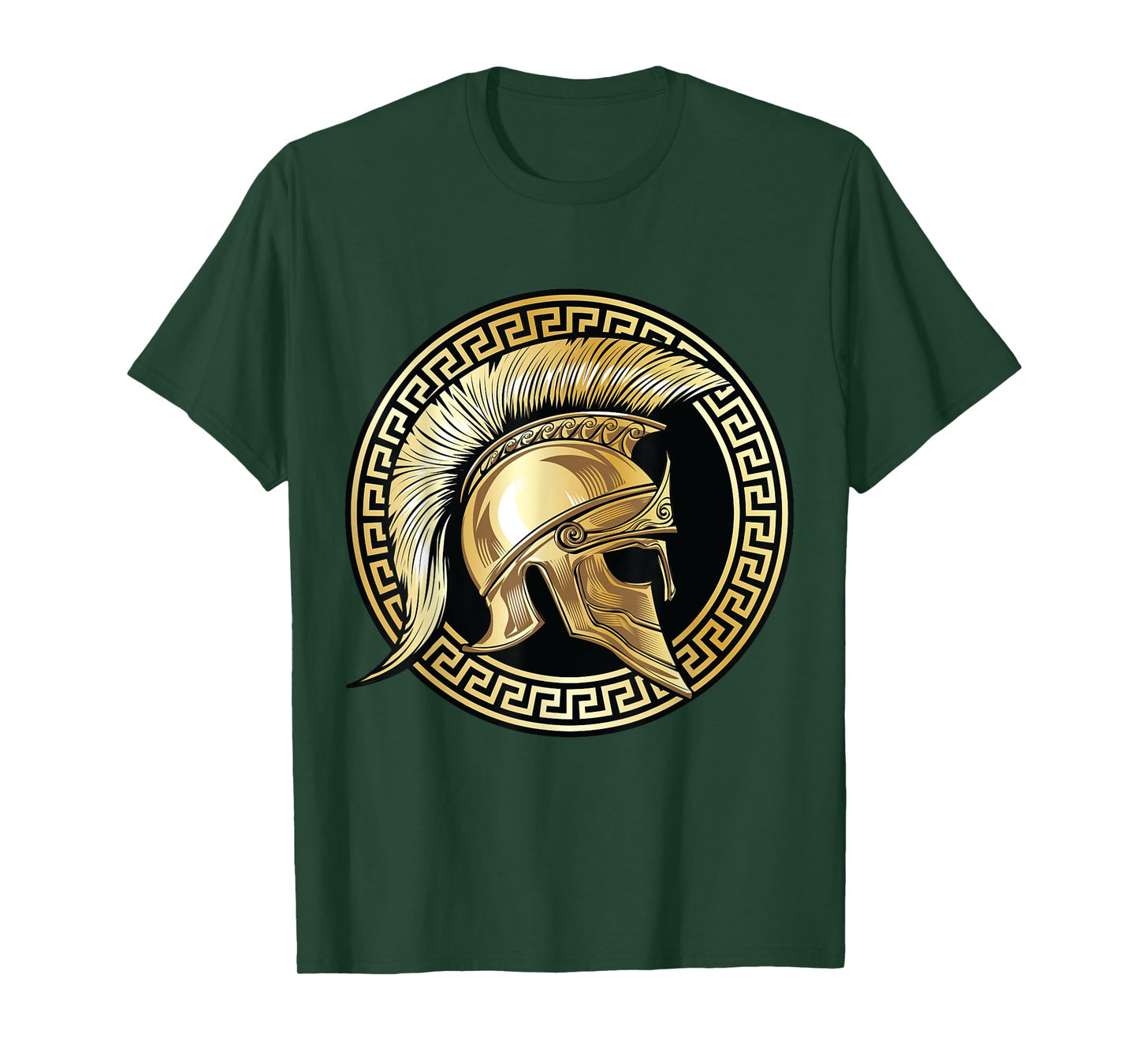 Spartan Helmet Gold Gladiator Sparta Greek Workout T-Shirt