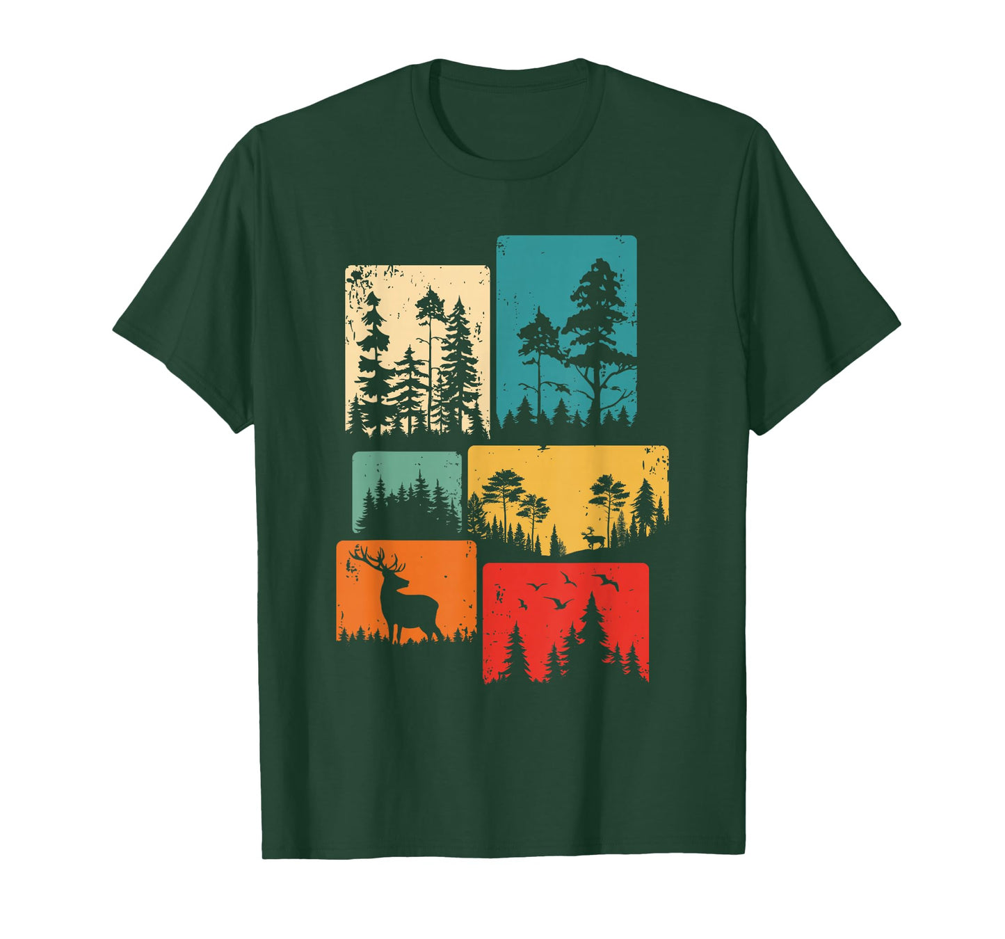 Trees Wildlife Nature Outdoor Vintage Forest T-Shirt