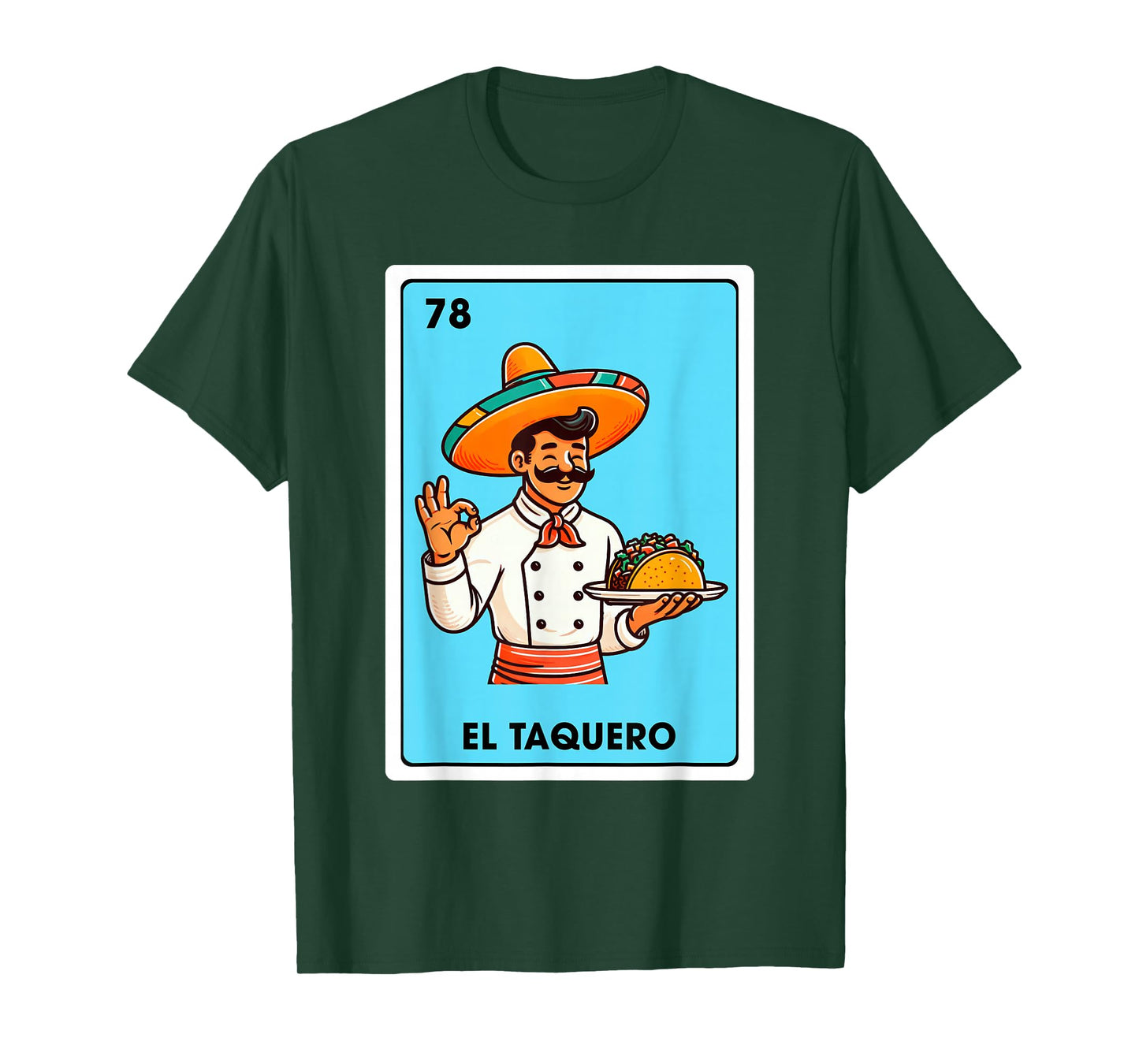 Mexican The Taco Maker Tacos El Taquero Mexican Bingo Card T-Shirt