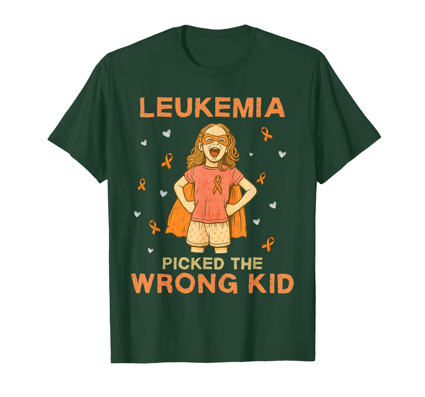 Leukemia Picked The Wrong Kid Survivor Leukemia Awareness T-Shirt