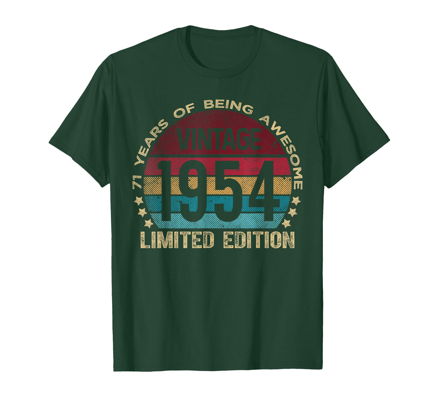 71 Year Old Gifts Vintage 1954 Limited Edition 71st Birthday T-Shirt