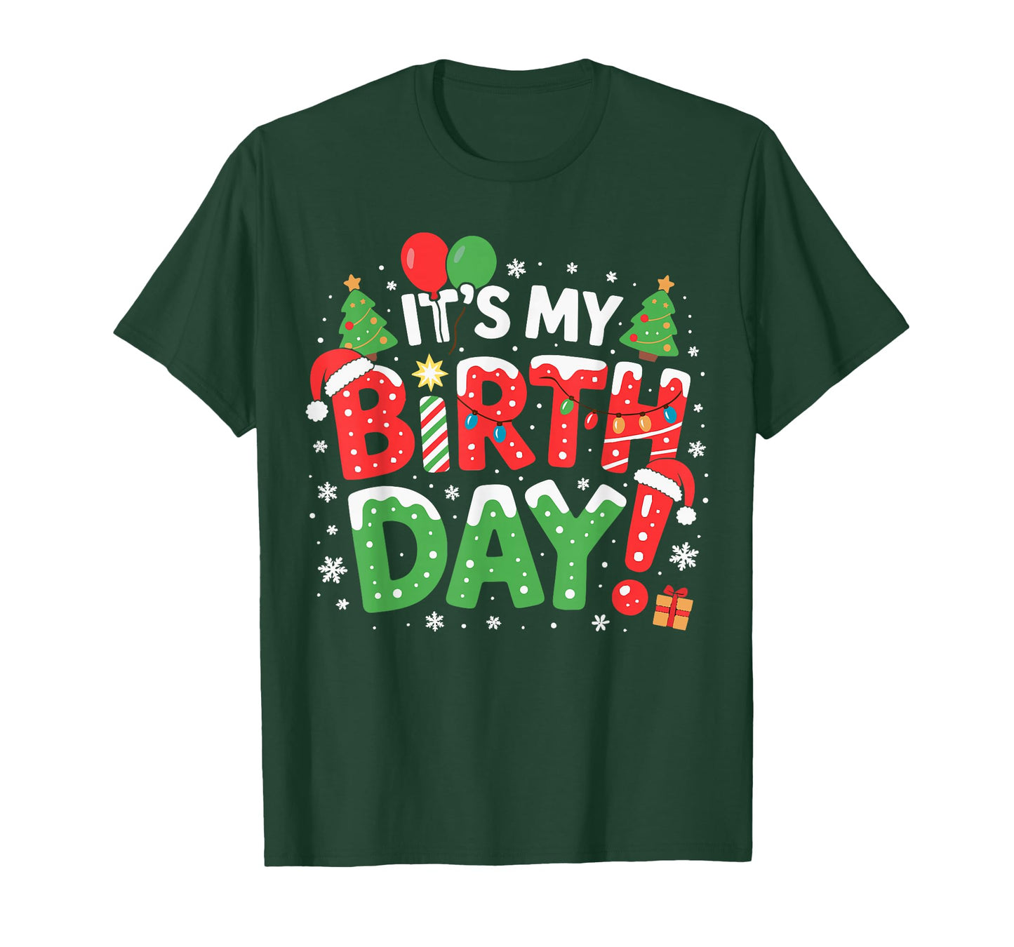 It's My Birthday Christmas Funny Bday Xmas Kids Boys Girls T-Shirt