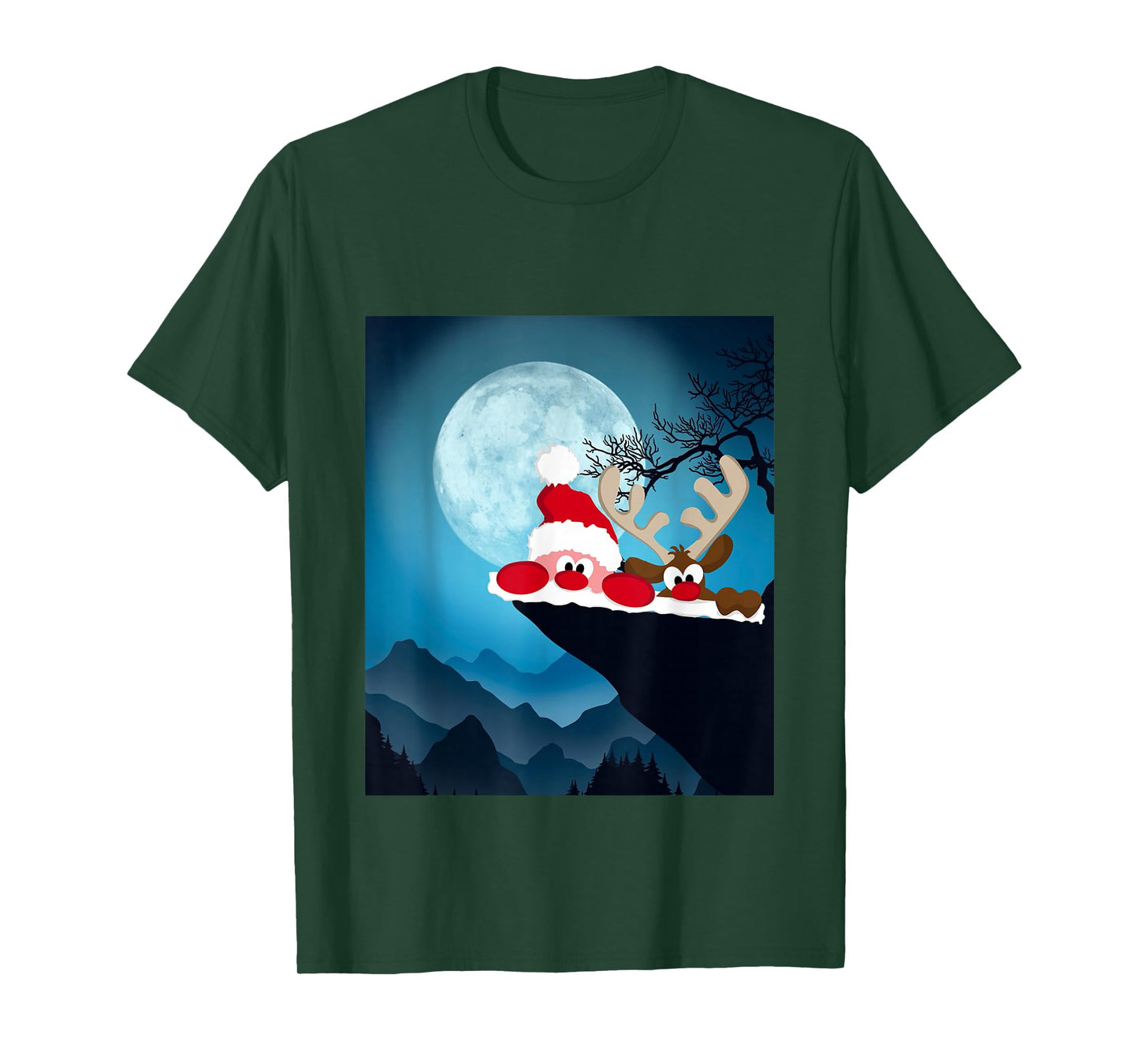 Merry Christmas Santa Claus and Reindeer T-Shirt