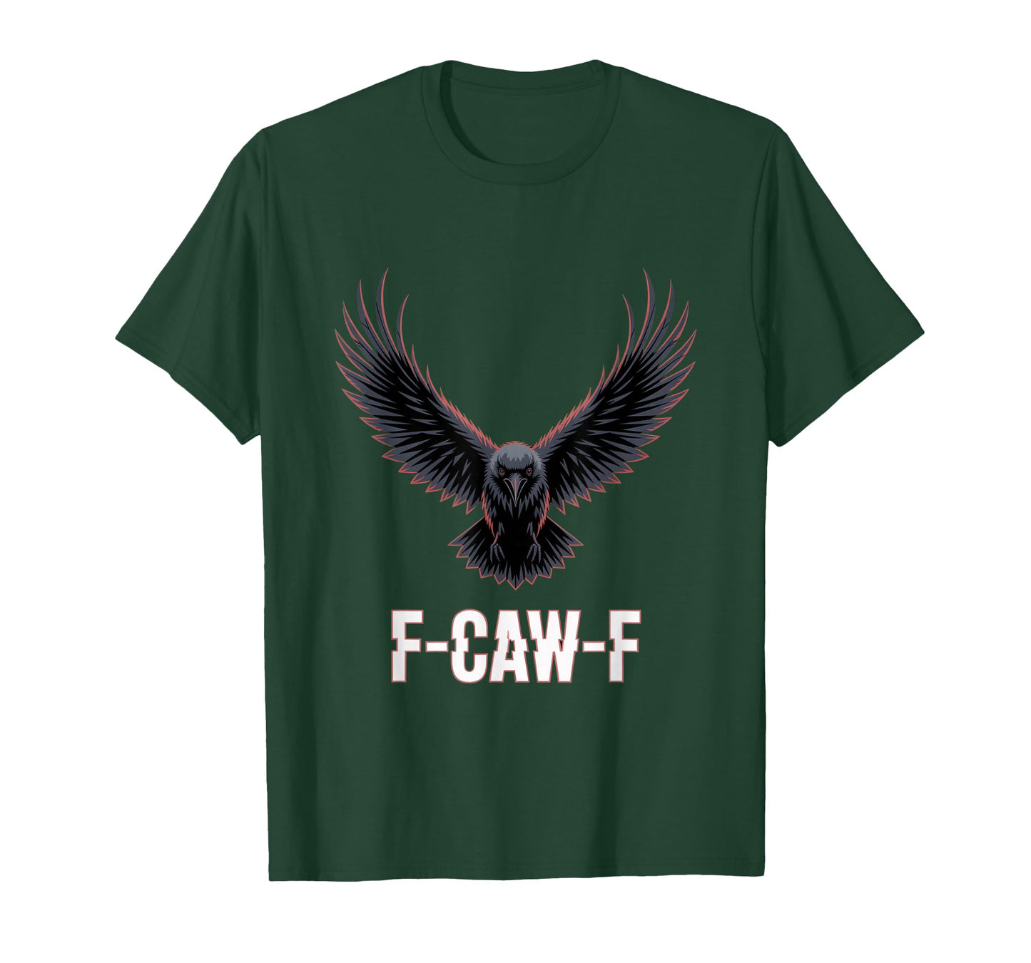 F-Caw-F Crow Funny Gothic Moon Black Bird Halloween T-Shirt