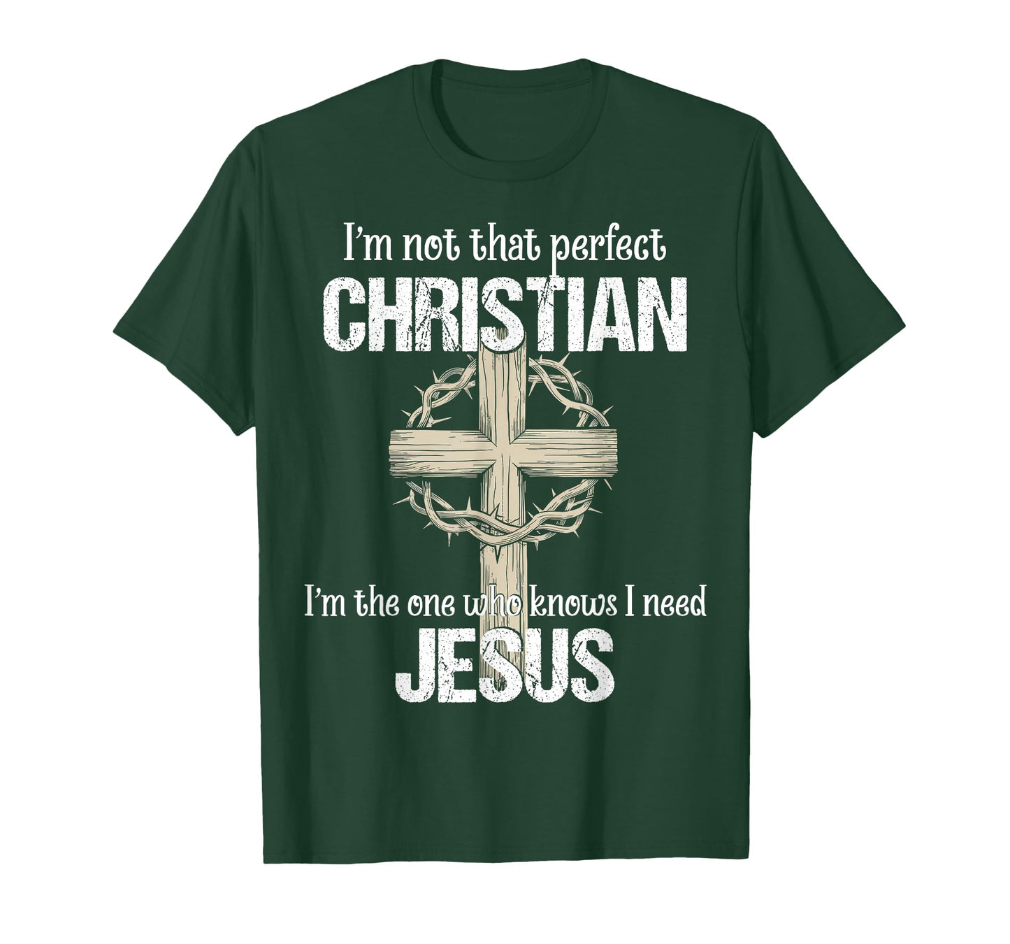 Mens Christian I'm Not That Perfect Christian Religion Gift T-Shirt