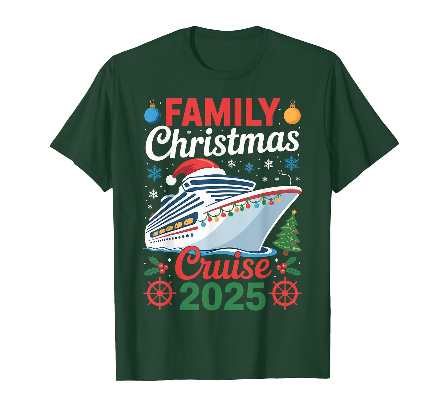 Family Christmas Cruise 2025 Holiday Vacations for Men Women T-Shirt