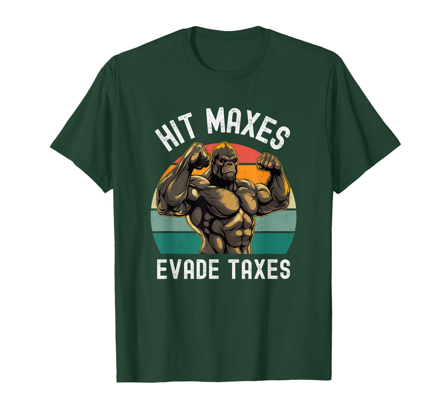 Hit Maxes Evade Taxes Funny Gym Bodybuilding Lifting Workout T-Shirt