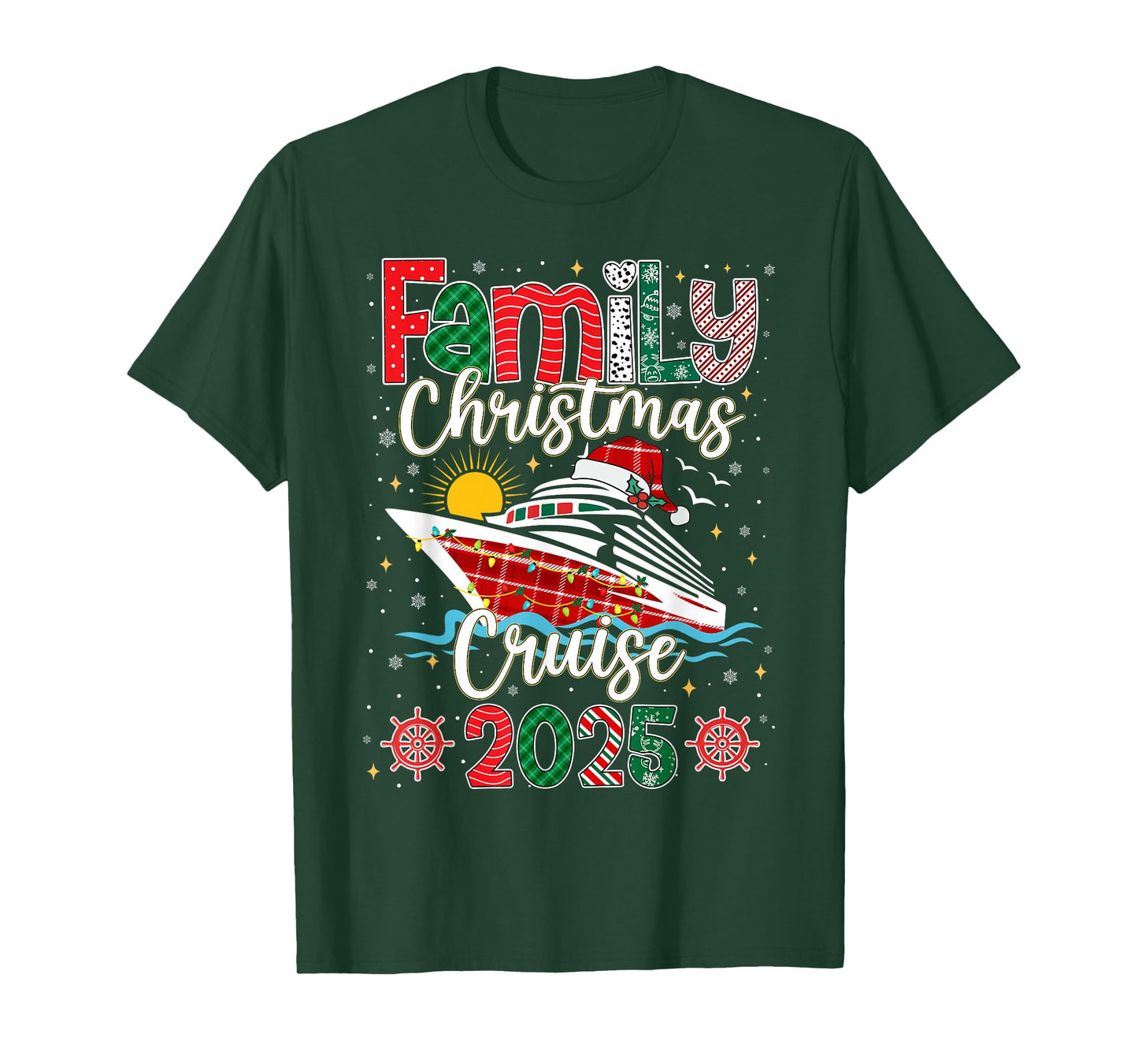 Family Christmas Cruise 2025 Matching Holiday Men Women Kids T-Shirt