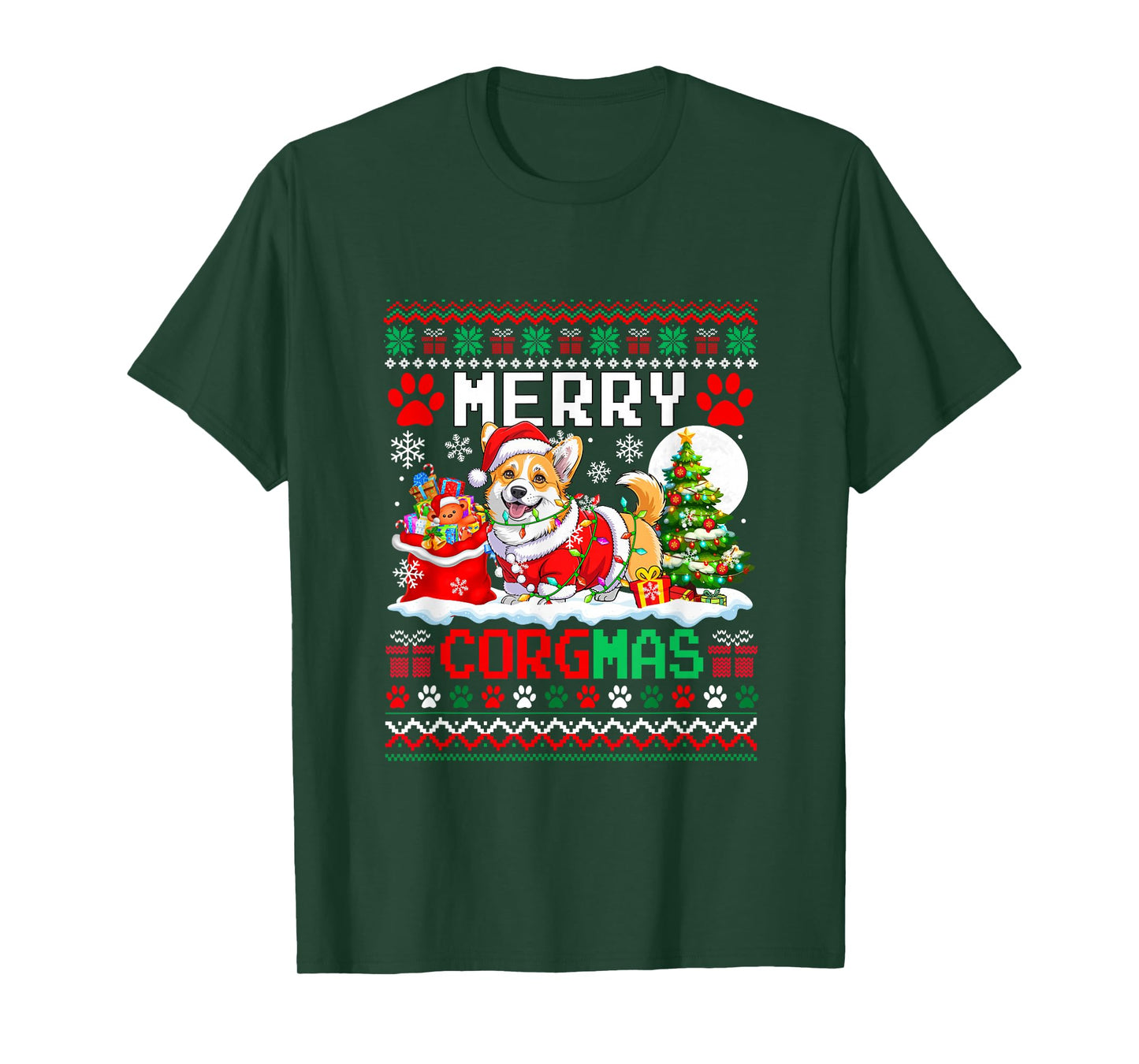 Merry Corgmas Christmas Sweater Santa Corgi Funny Owner T-Shirt
