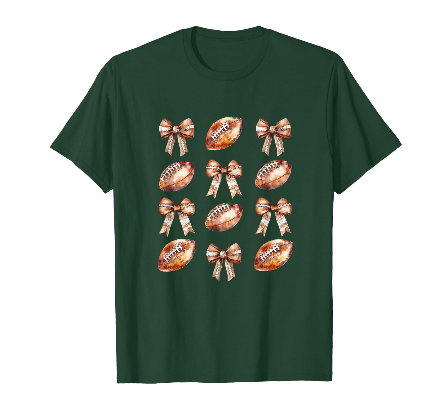 Cheerleader Football Mom Coquette Bow Game Day Women Girls T-Shirt