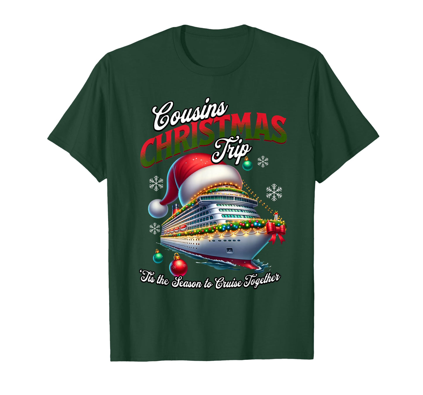 Christmas Cruise Ship Matching Cousins Trip Holiday Vacation T-Shirt