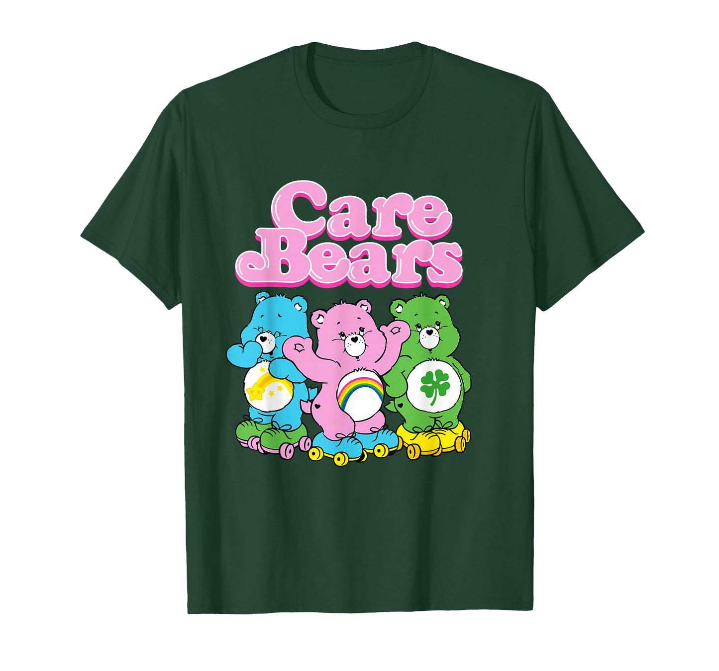 Care Bears Vintage Pink Roller Skate Bear Group T-Shirt