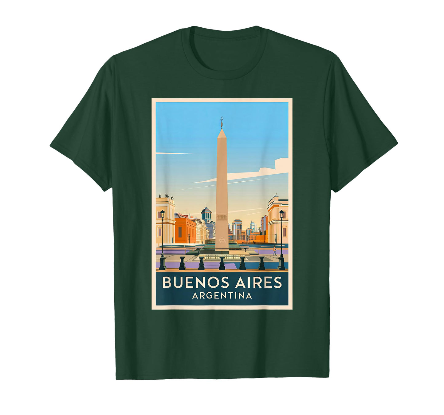Buenos Aires Argentina Skyline Retro Vintage Design T-Shirt