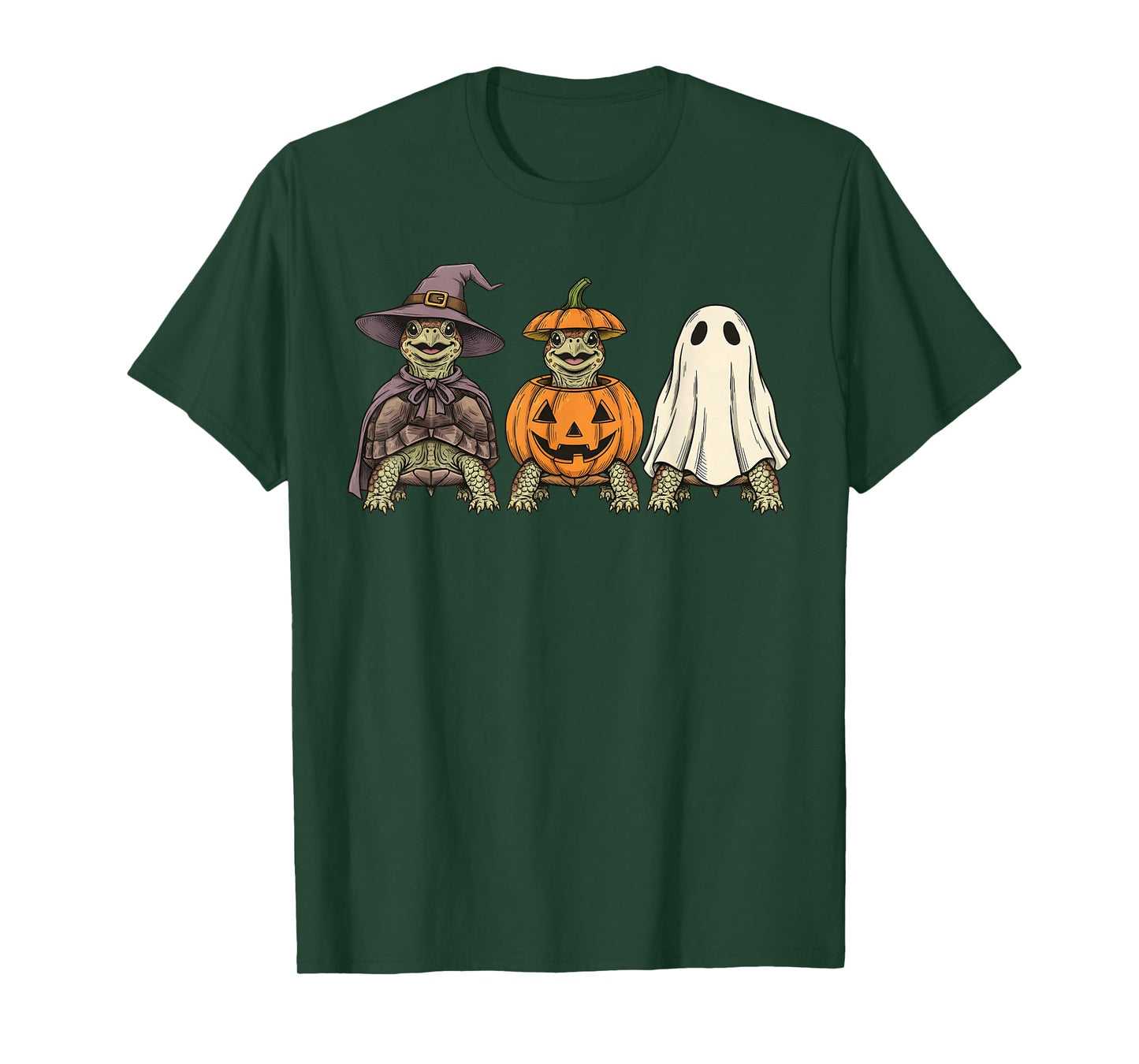 Spooky Ghost Eastern Box Turtle Lover Pumpkin Halloween T-Shirt