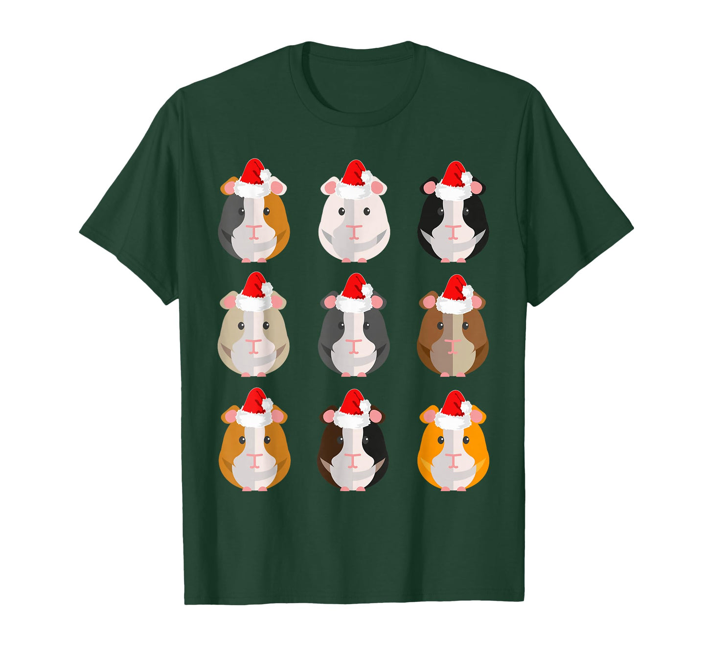 Guinea Pig Christmas Santa Claus X-Mas Piggies Outfit Design T-Shirt