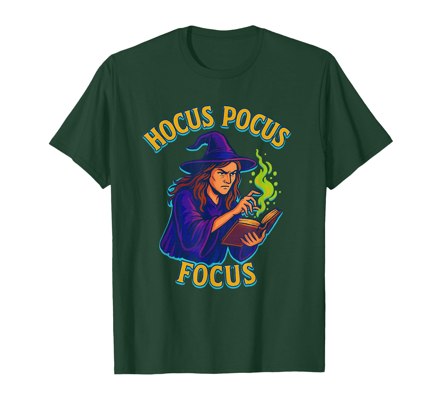 Hocus Pocus Focus Witchcore Spellbook Sorcery Illustration T-Shirt