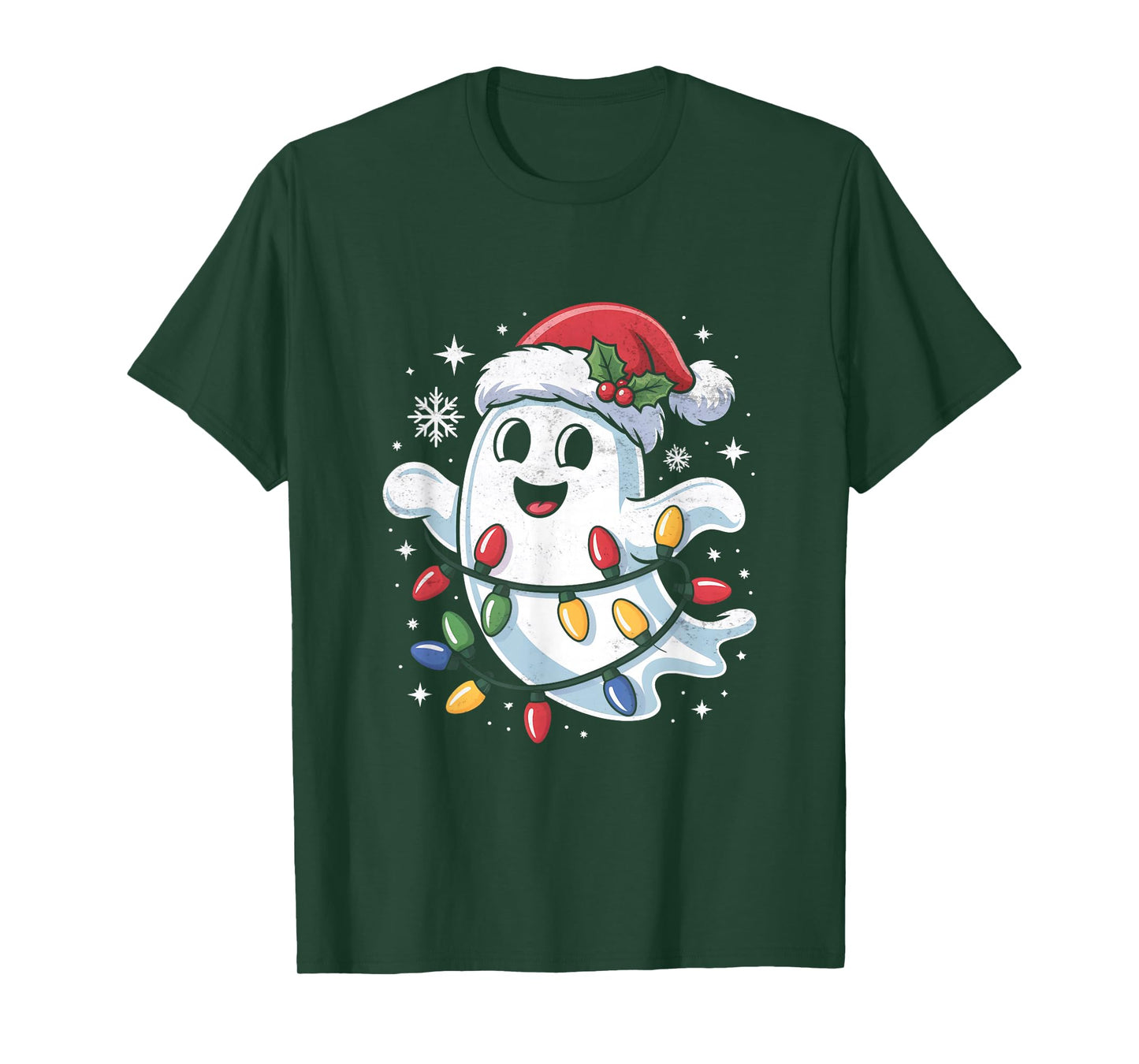 Ghost Christmas Spooky Santa T-Shirt