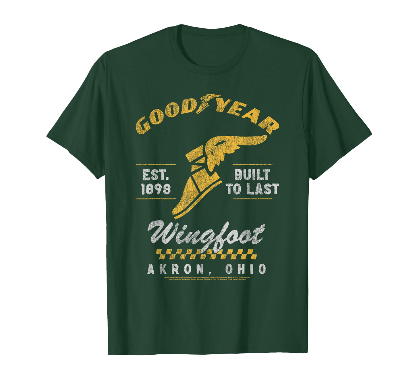 Goodyear Wingfoot Est. 1898 Built To Last Logo Distressed T-Shirt