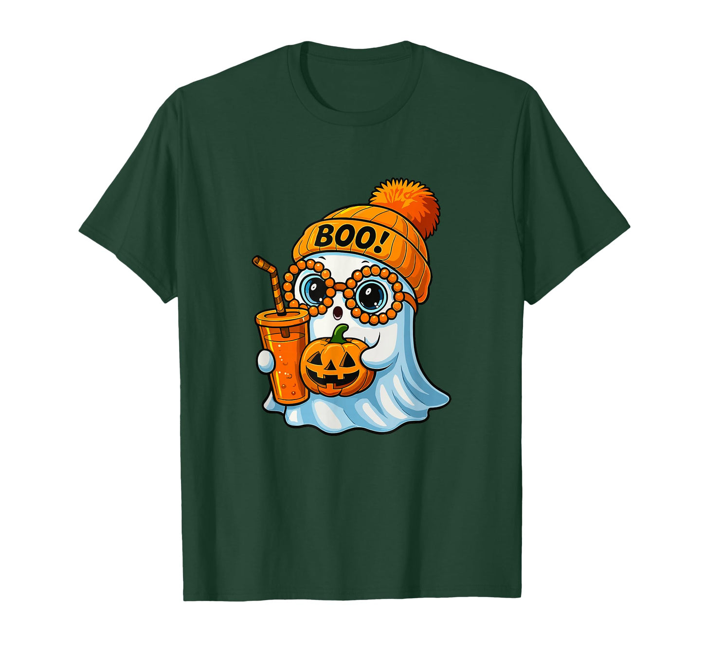 Ghost Drink Pumpkin Spice Halloween Spooky Season Boo Ghost T-Shirt