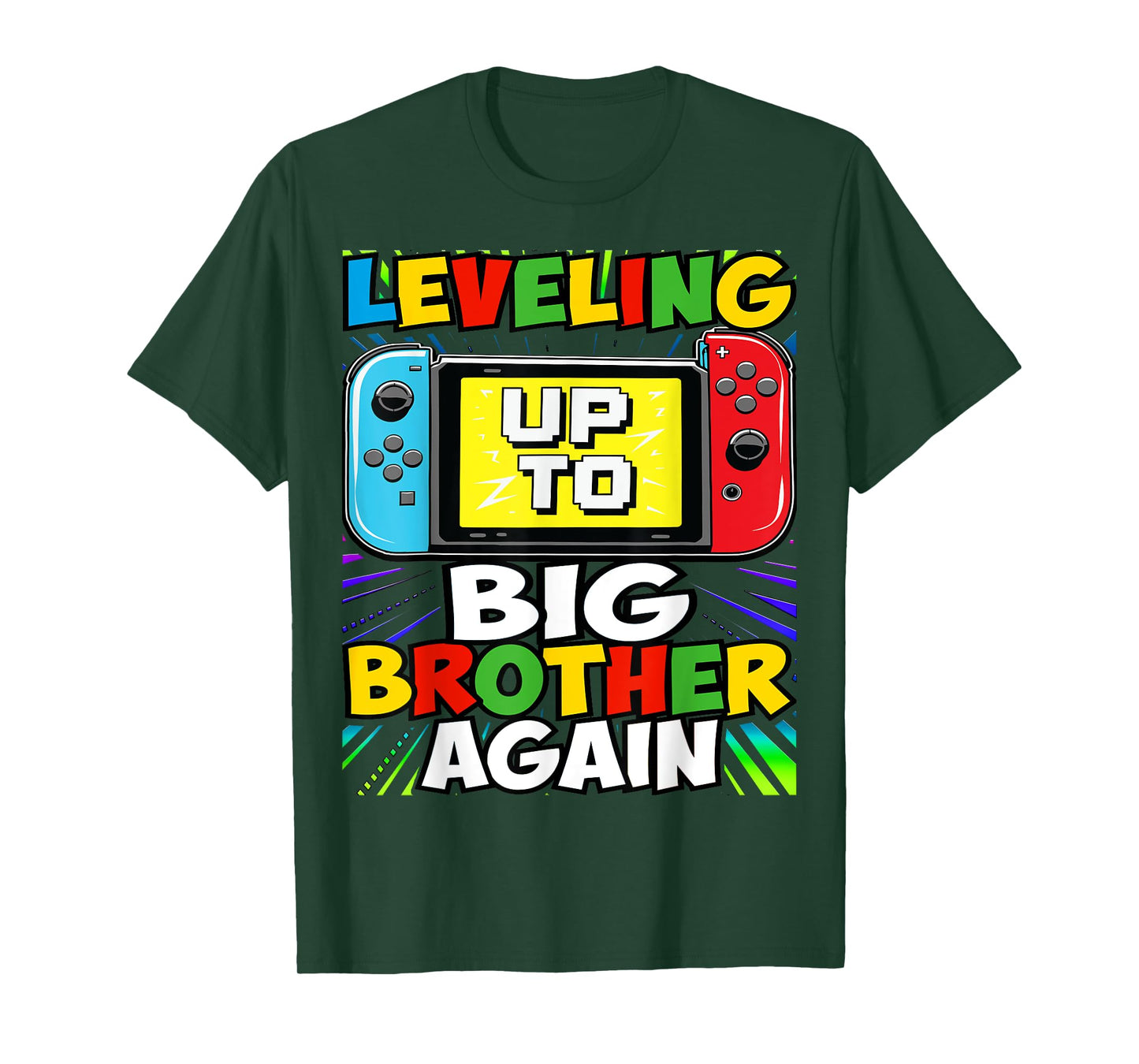 Funny Leveling Up To Big Brother Again Big Bro Gaming Gifts T-Shirt