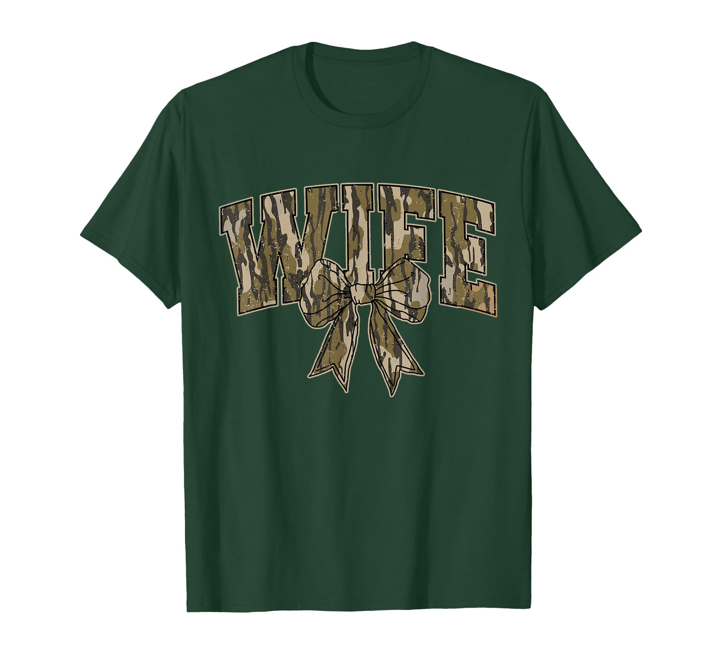 Hunting Wife Camo Bow Hunting Season Wife Hunting Lover T-Shirt