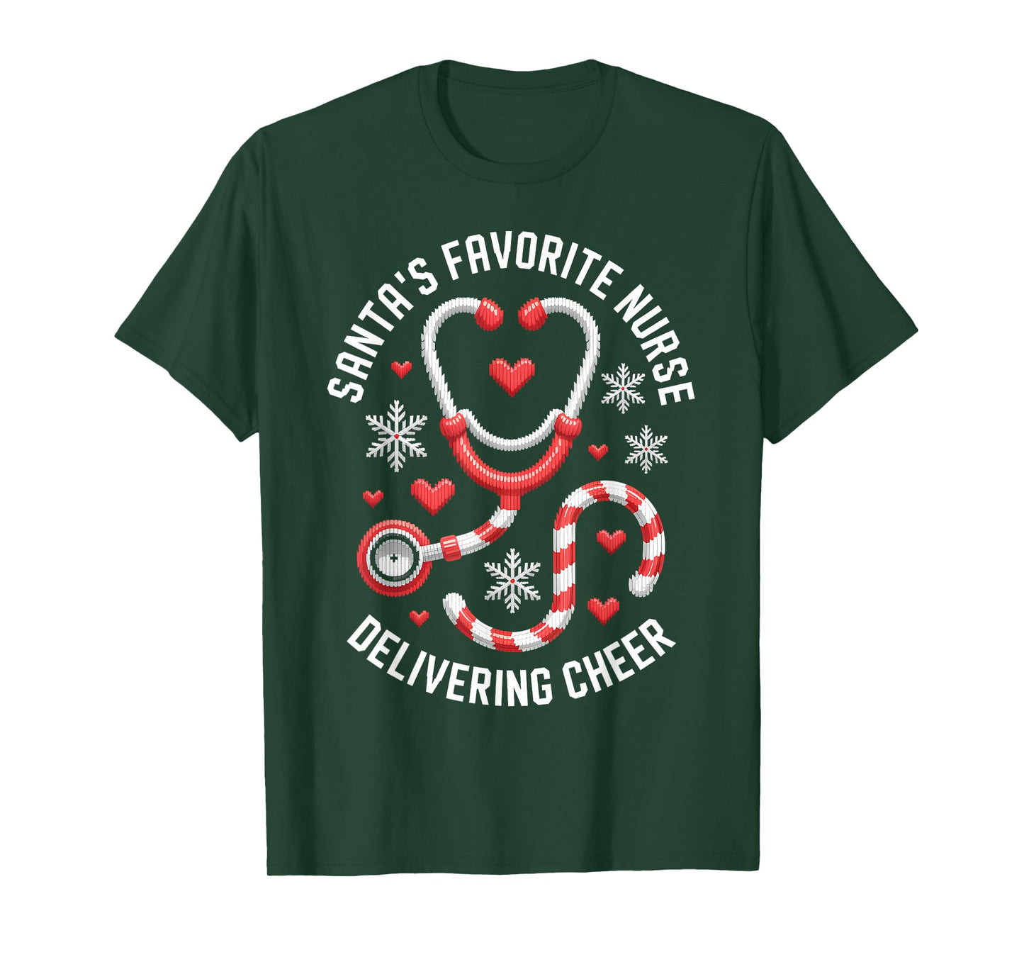 Santa’s Favorite Nurse Christmas Delivering Cheer T-Shirt