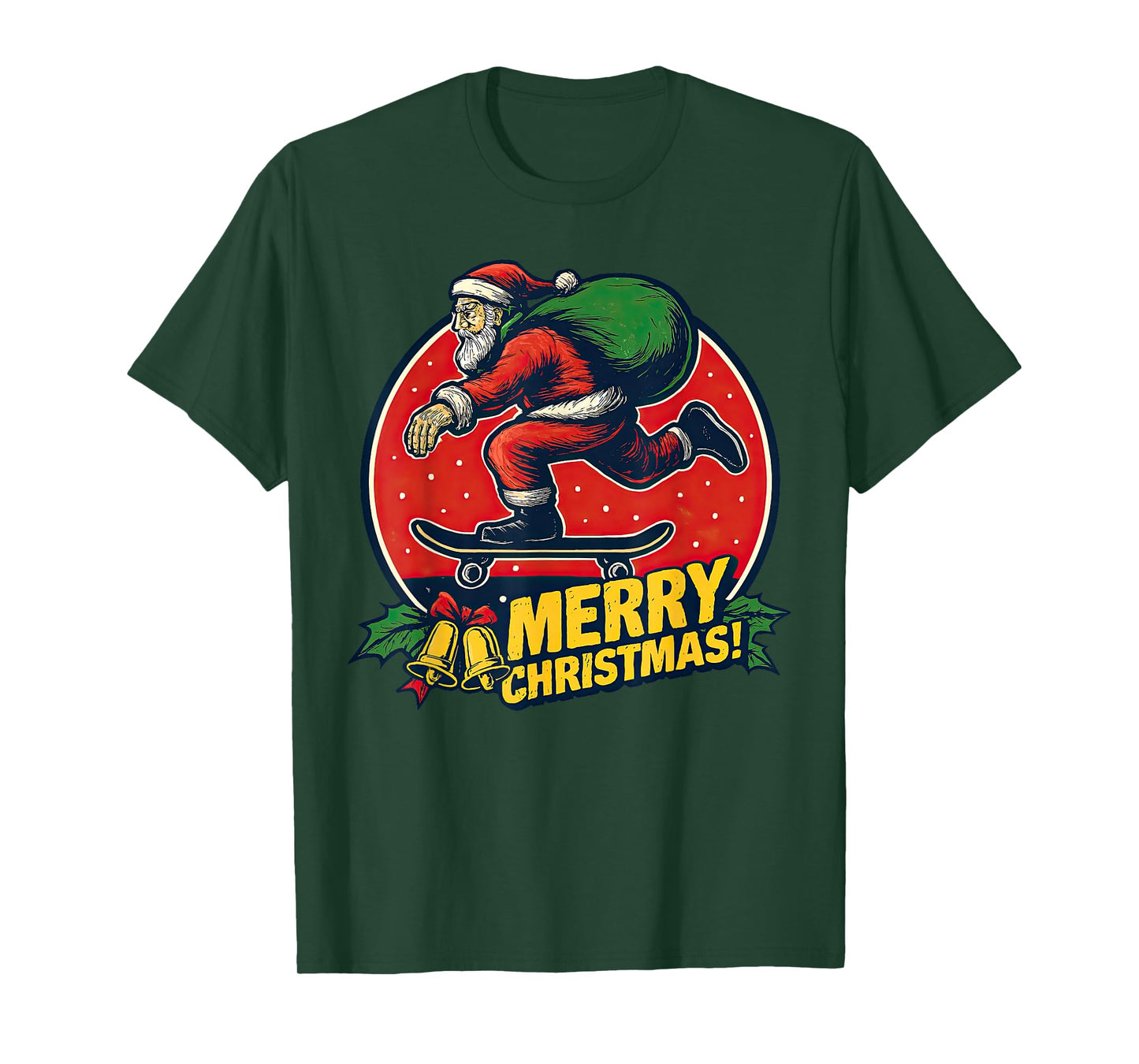 Cool Hip Hop Santa Graffiti Christmas Breakdancer T-Shirt