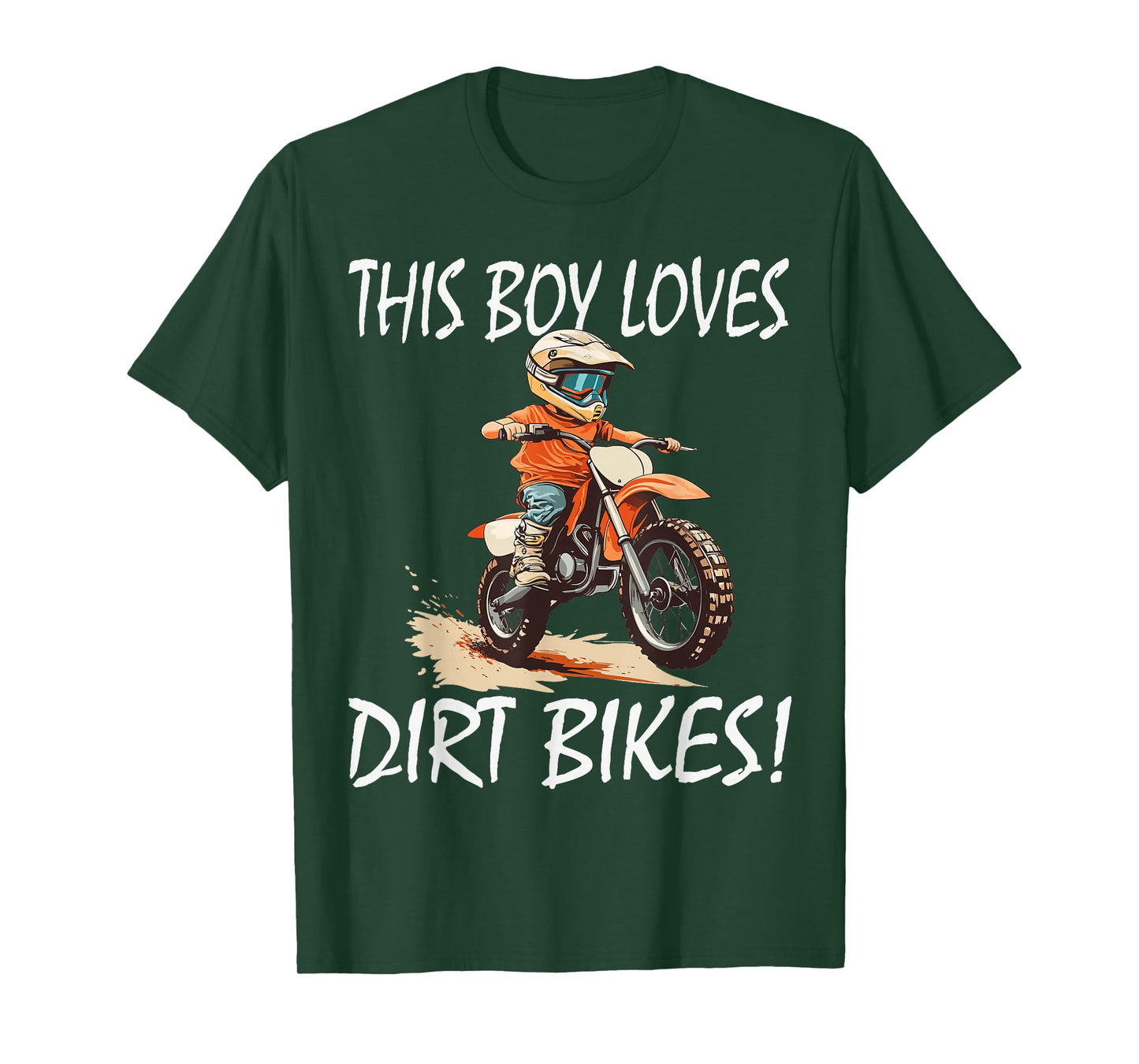This boy loves dirt bikes, Kids Dirt Bike T-Shirt