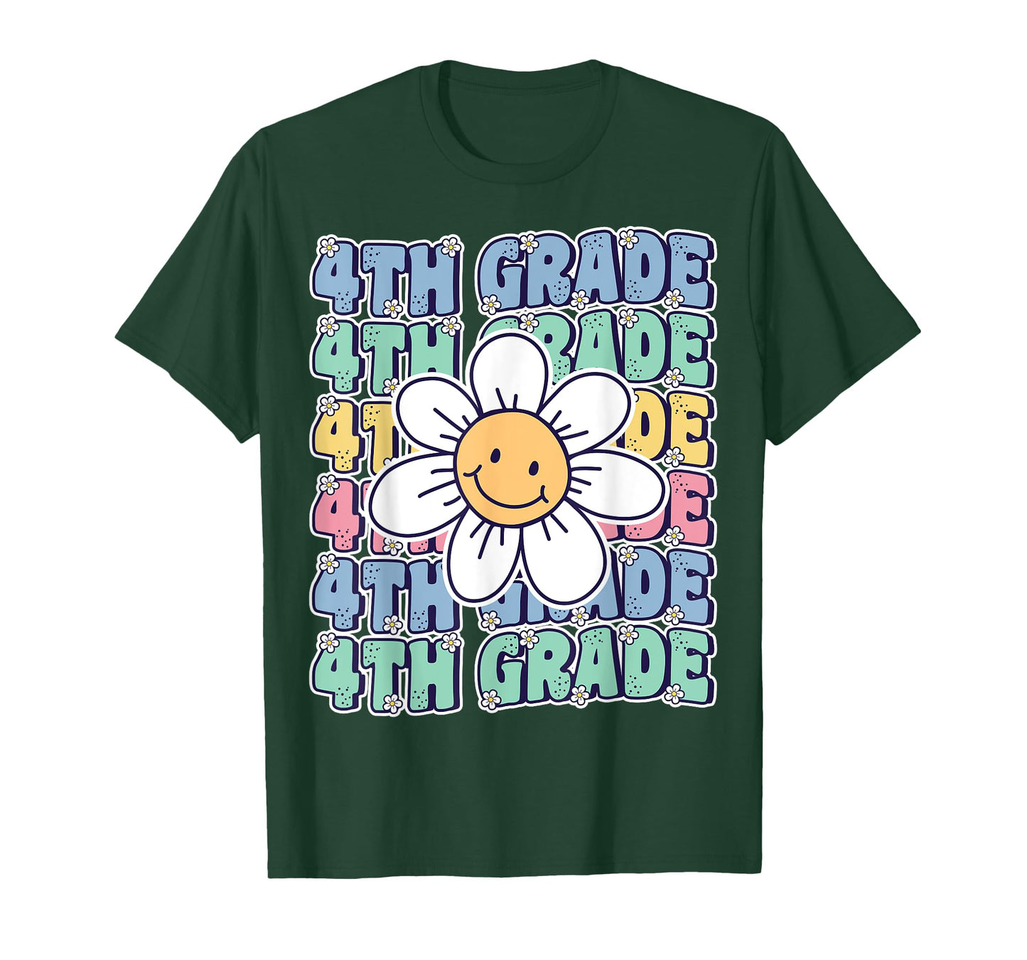 Groovy 4th Grade Back To School First Day of Fourth Grade T-Shirt