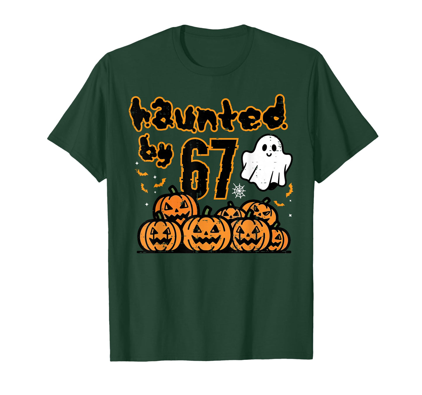 Haunted by 67 Meme Funny Halloween Men Women Kids Boys Teen T-Shirt