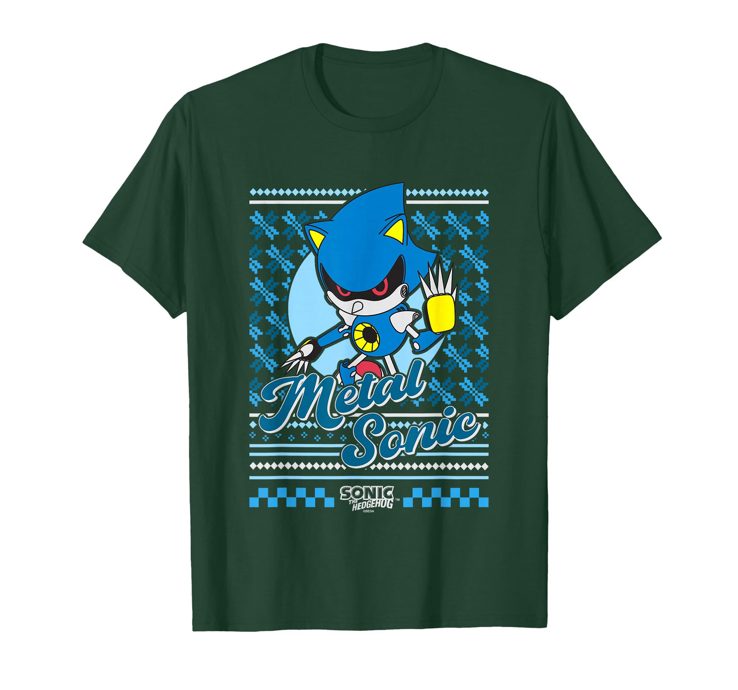 Sonic The Hedgehog Christmas Metal Sonic Ugly Sweater T-Shirt