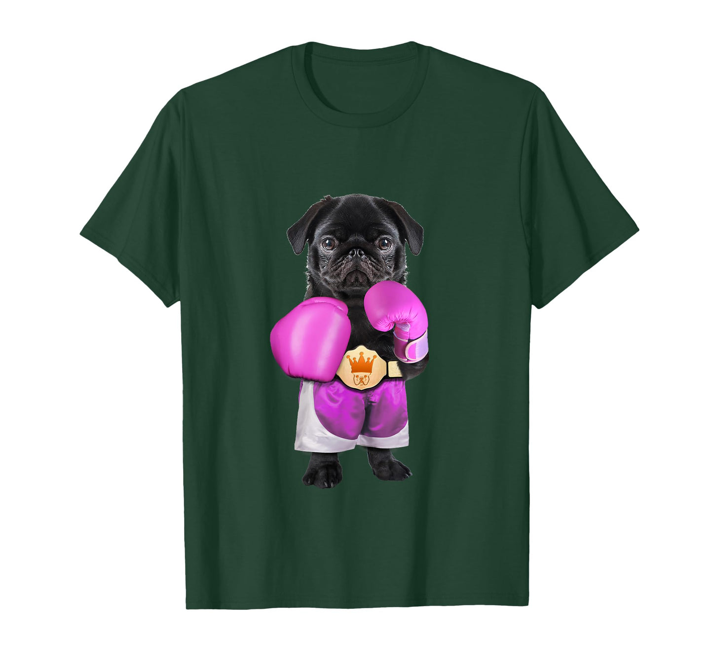 Pug dog Boxing Funny Fitness Gym Workout T-Shirt