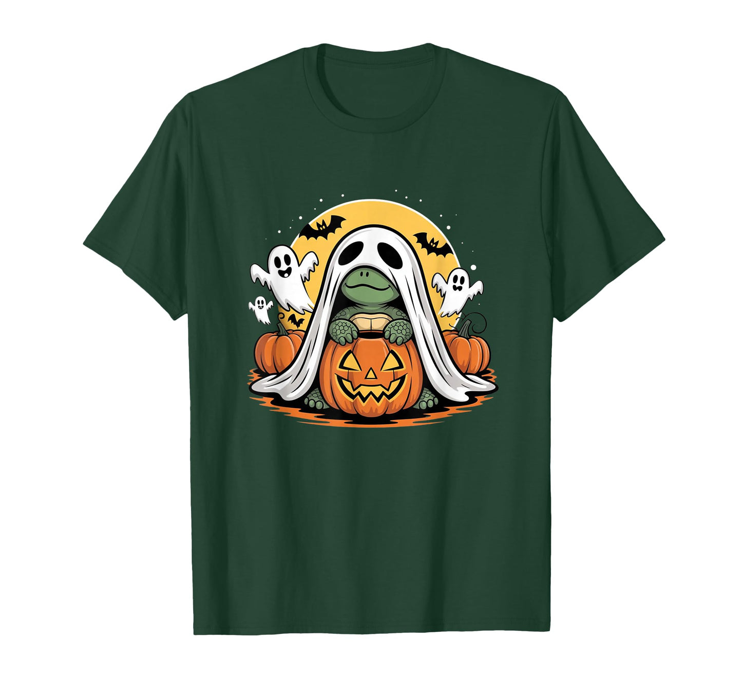 Turtley Spooky Cute Sea Turtle Witches Ghost Halloween T-Shirt